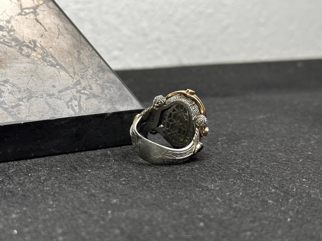 Sterling Silver Oval Ring: Handmade with Shiny CZ Stone