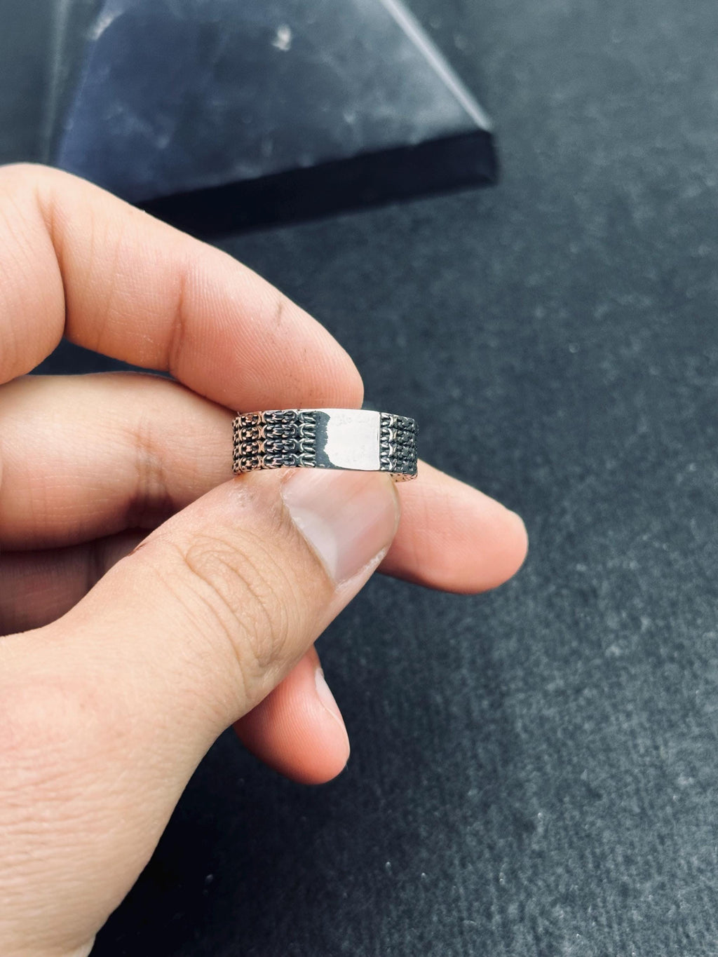 Sterling Silver Band Ring: Minimalist Design with Custom Engraving