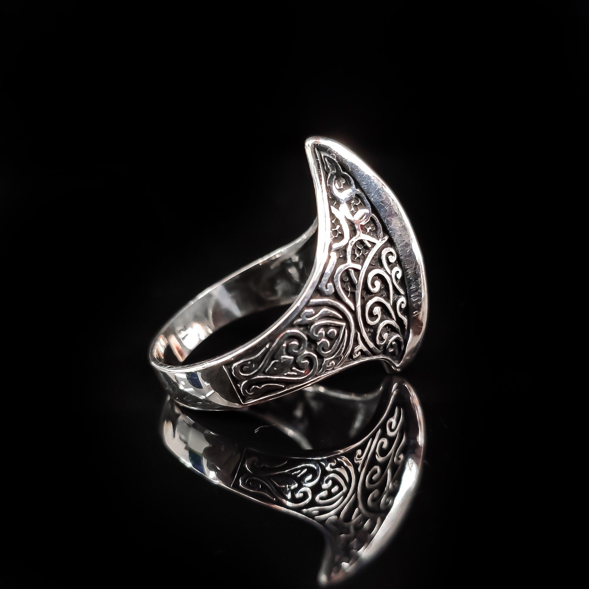 Ouroboros Sterling Silver Ring, Men's Gothic Eternity Style (Handmade)