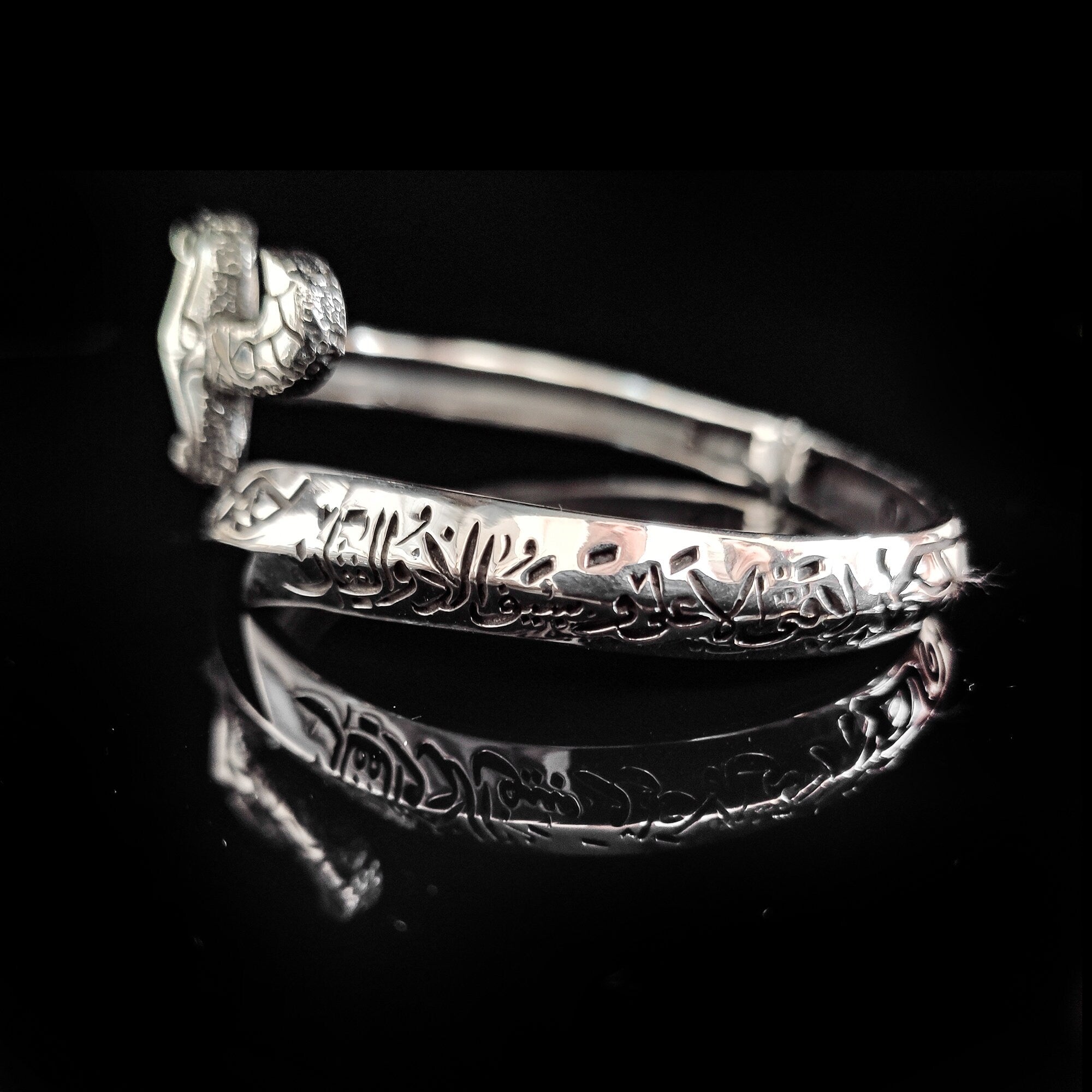 Sword Design Silver Bracelet - Handmade Sterling for Men