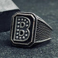 Engraved Silver Signet Ring: Personalized Initials (Men & Women)