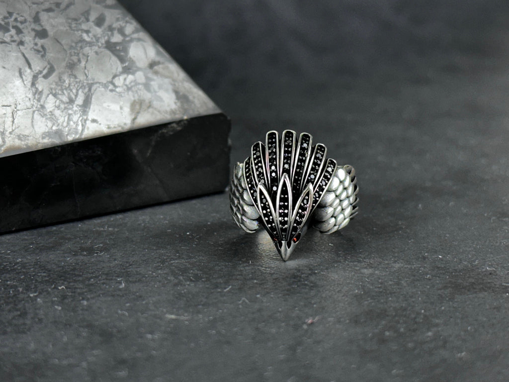 Artisan Sterling Silver Eagle Ring (Handmade, Solid 925)