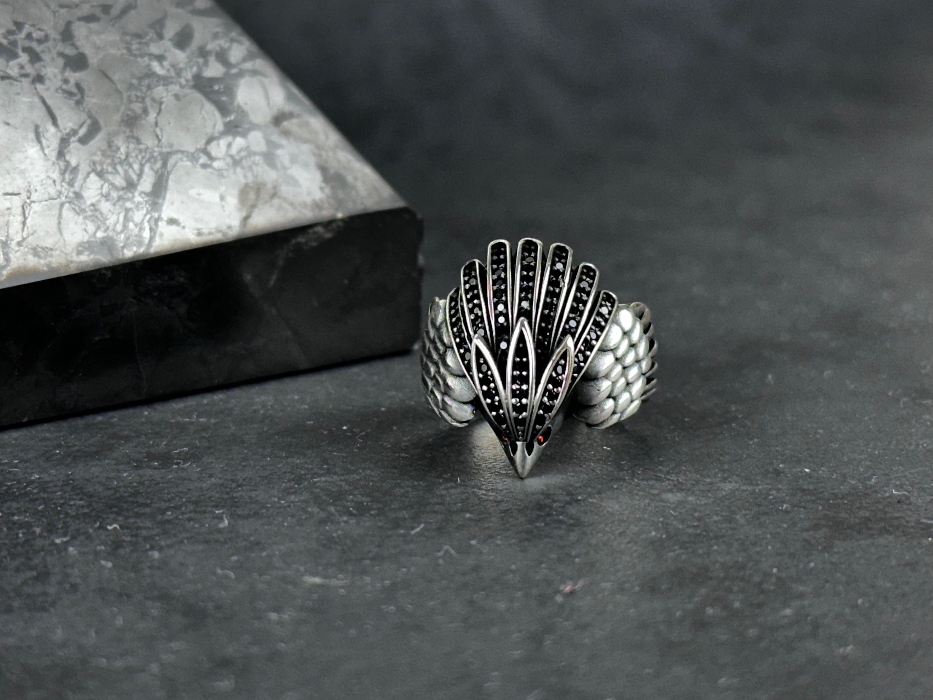 Artisan Sterling Silver Eagle Ring (Handmade, Solid 925)