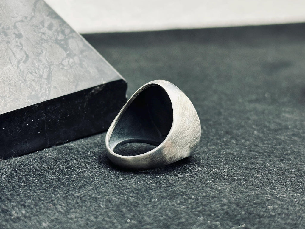 Bald Eagle Ring: Sterling Silver Men's Signet (Handmade Animal Jewelry)