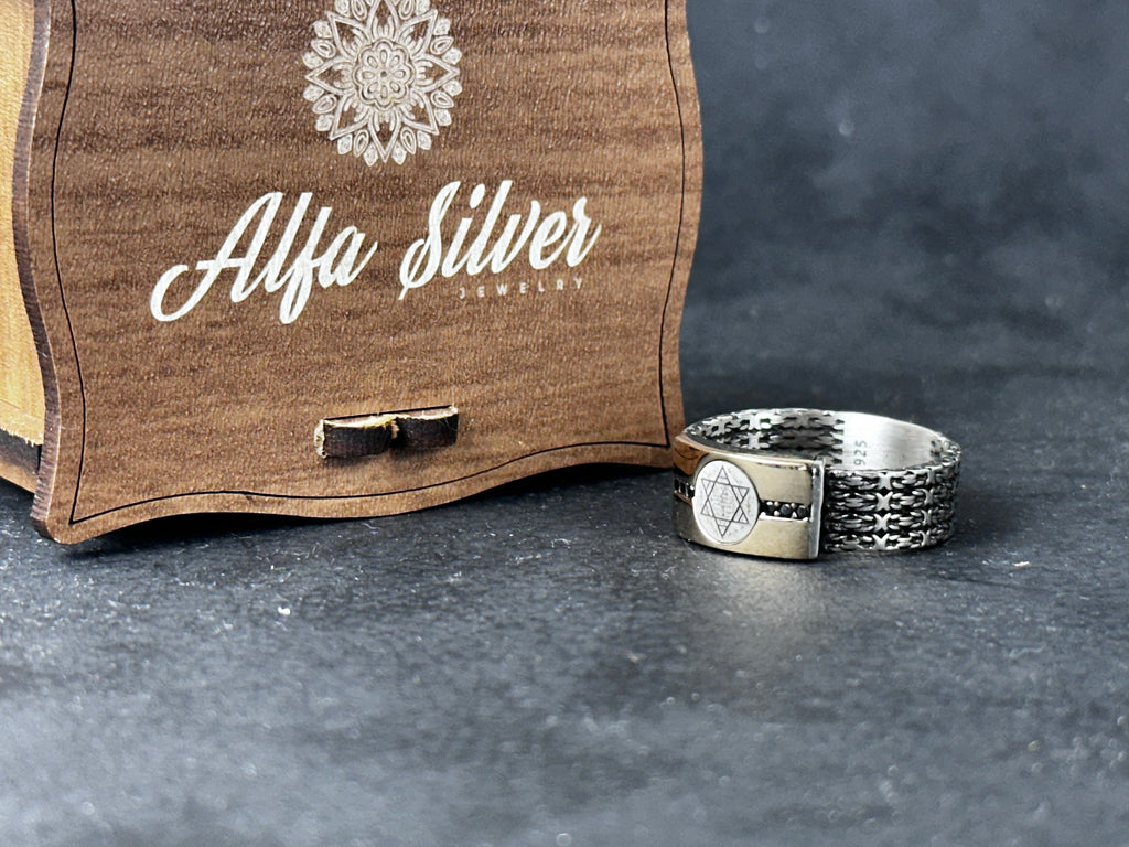 Solomon King Sterling Silver Ring, Minimalist Handmade (Adjustable)
