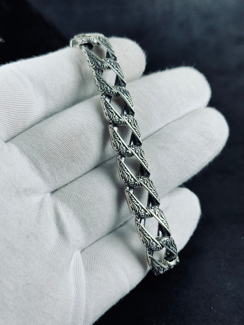 Sterling Silver Chain Bracelet: Handmade, Removable Design