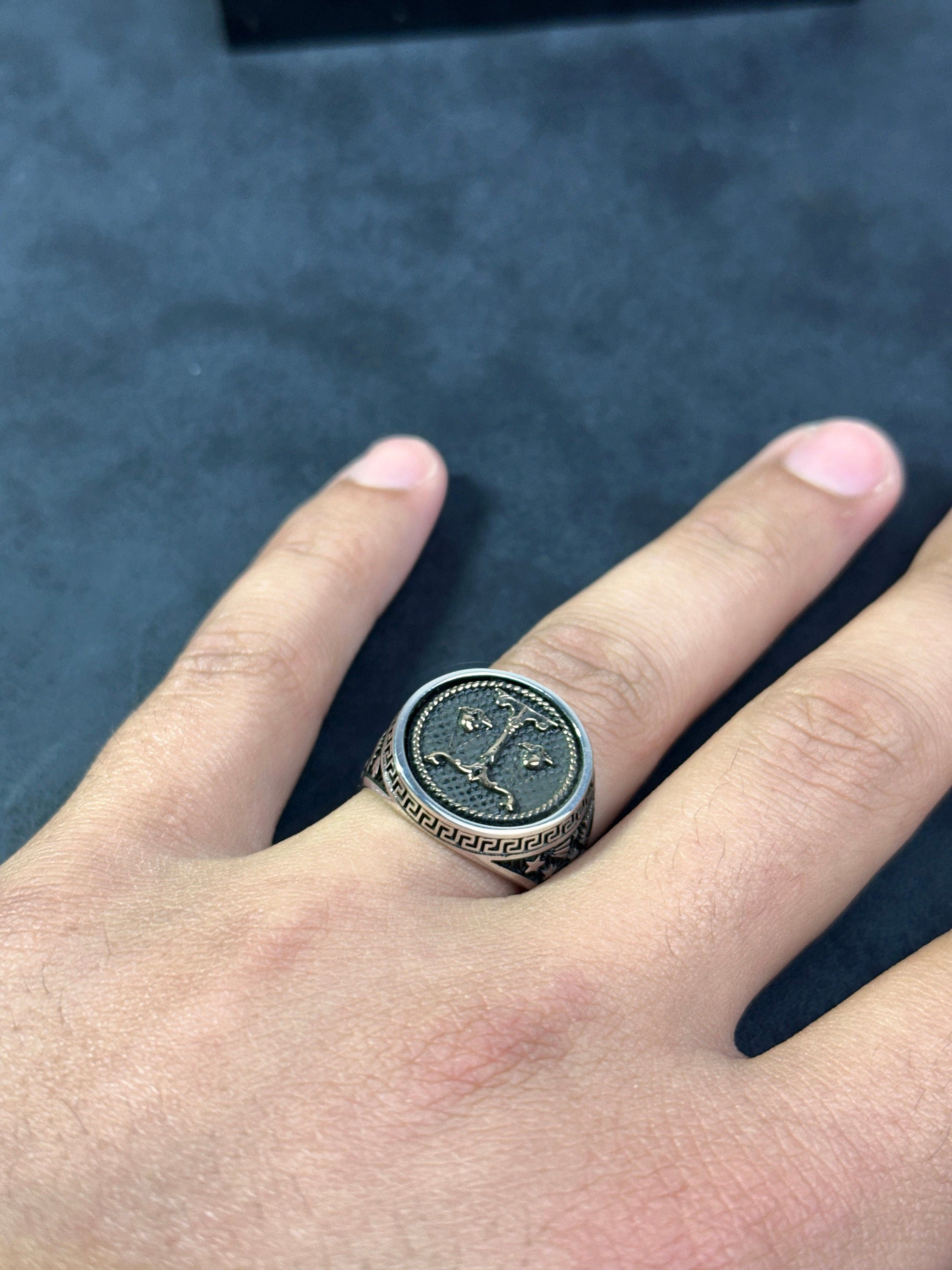 Libra Ring: Sterling Silver Astrology Jewelry (Zodiac Sign, Dainty)