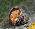 Sterling Silver Ring: Rare Sultanit Gemstone - Handmade Statement Jewelry