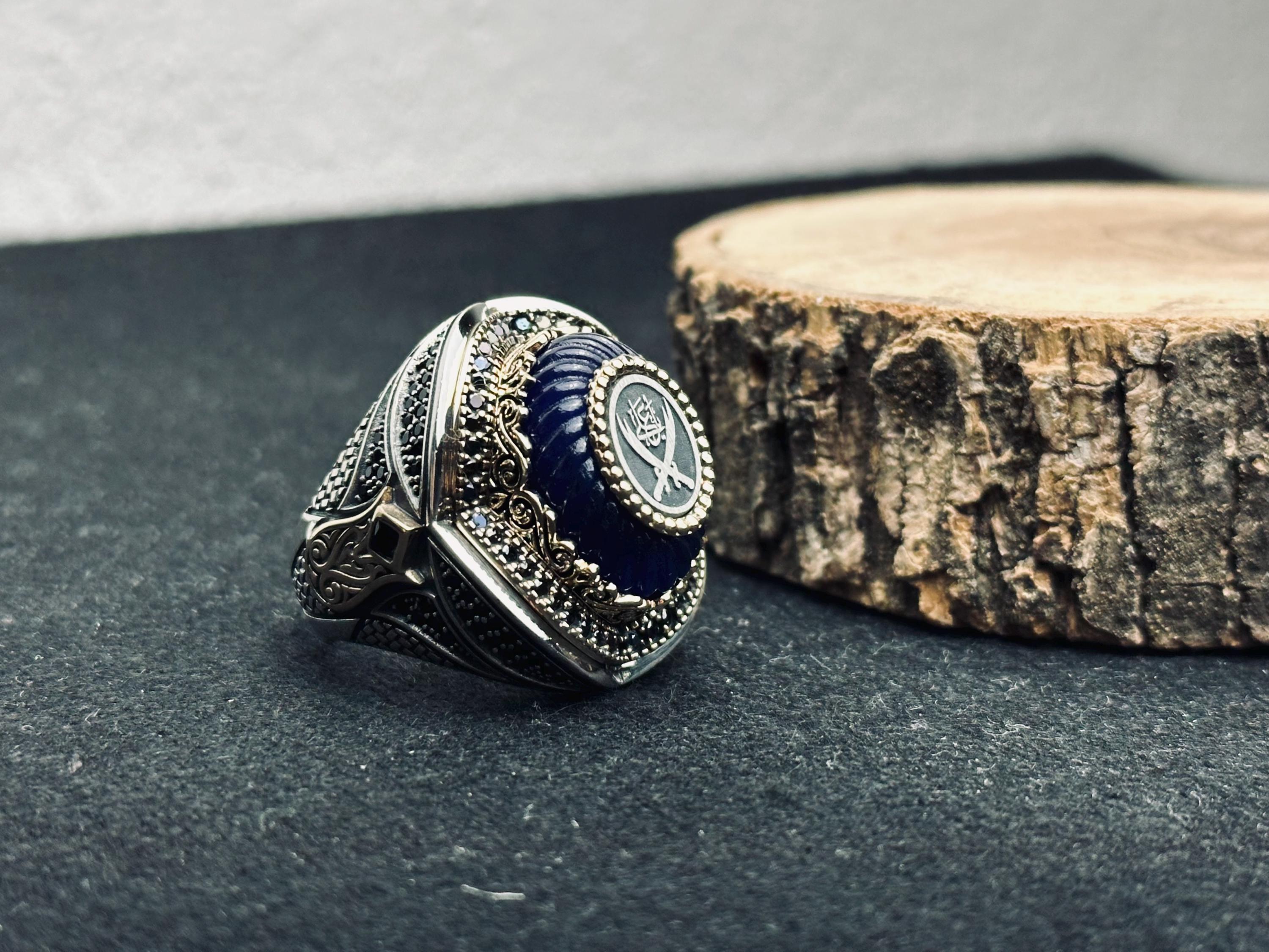 Zulfiqar Double Sword Ring - Handmade Turkish Sterling Silver