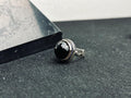 Men's Silver Ring: Minimal Black Stone Design (Handmade 925)