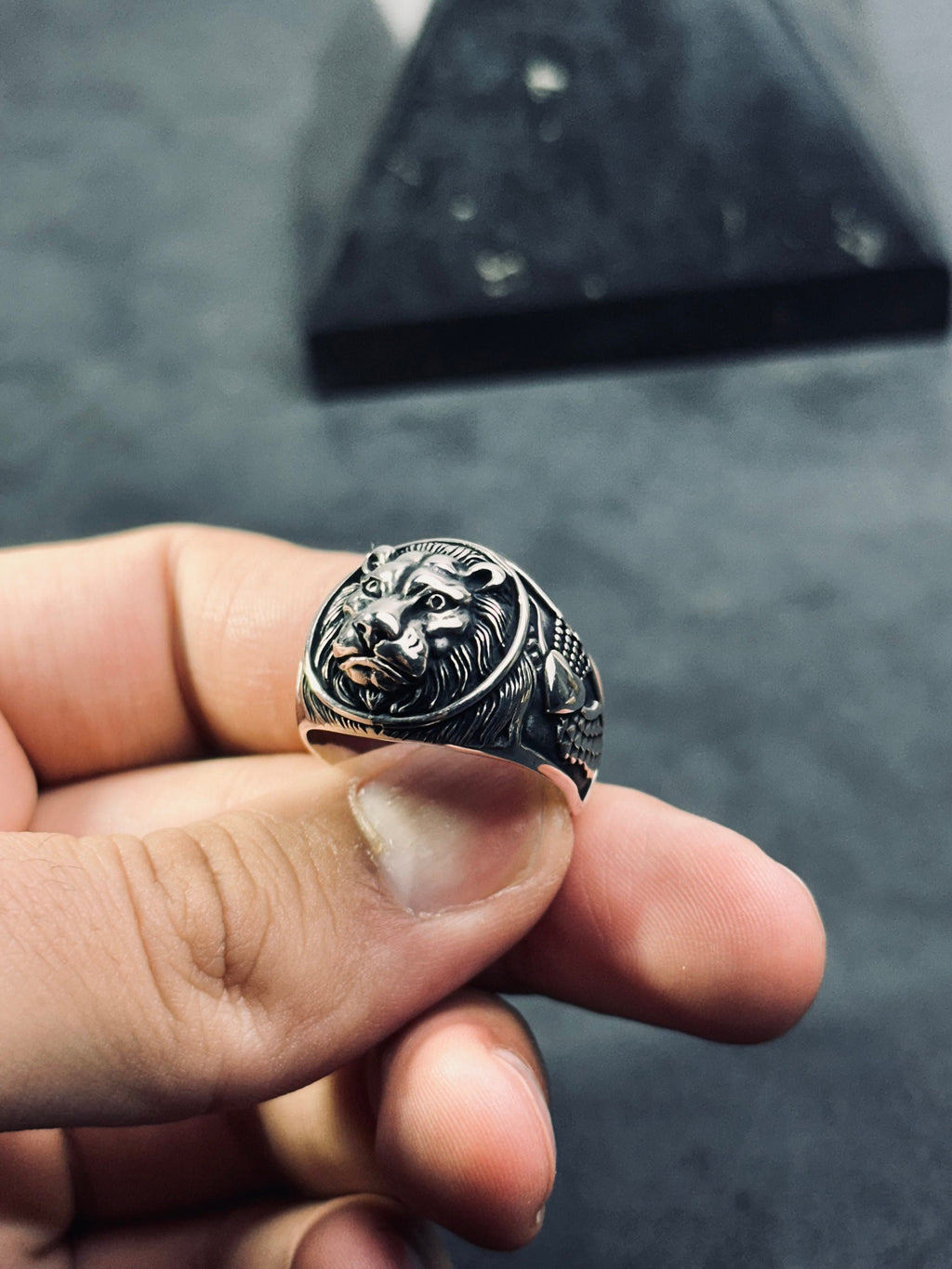 Leo Signet Ring: Hand Engraved Silver - Zodiac Lion Design
