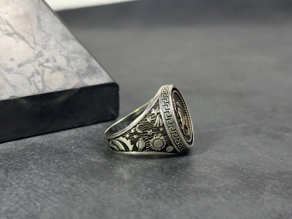 Sagittarius Zodiac Ring: Sterling Silver Celestial Design - Dainty Style