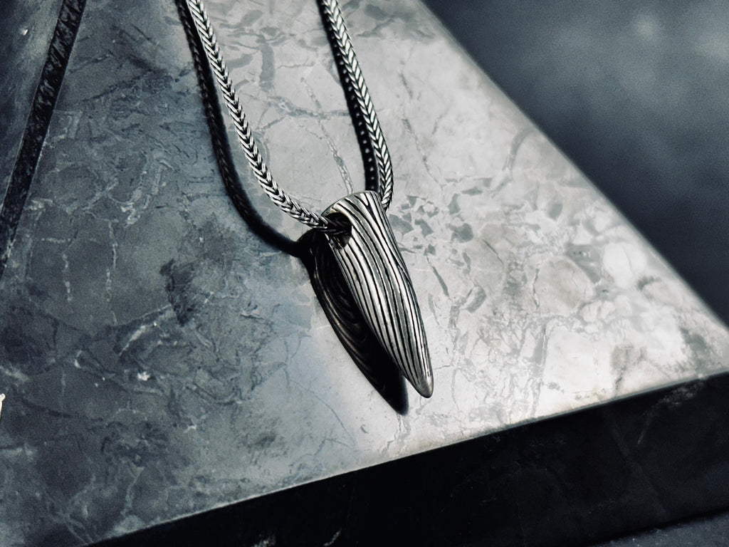 Bullet Pendant Necklace: Silver Statement Jewelry (Chain Length Options)