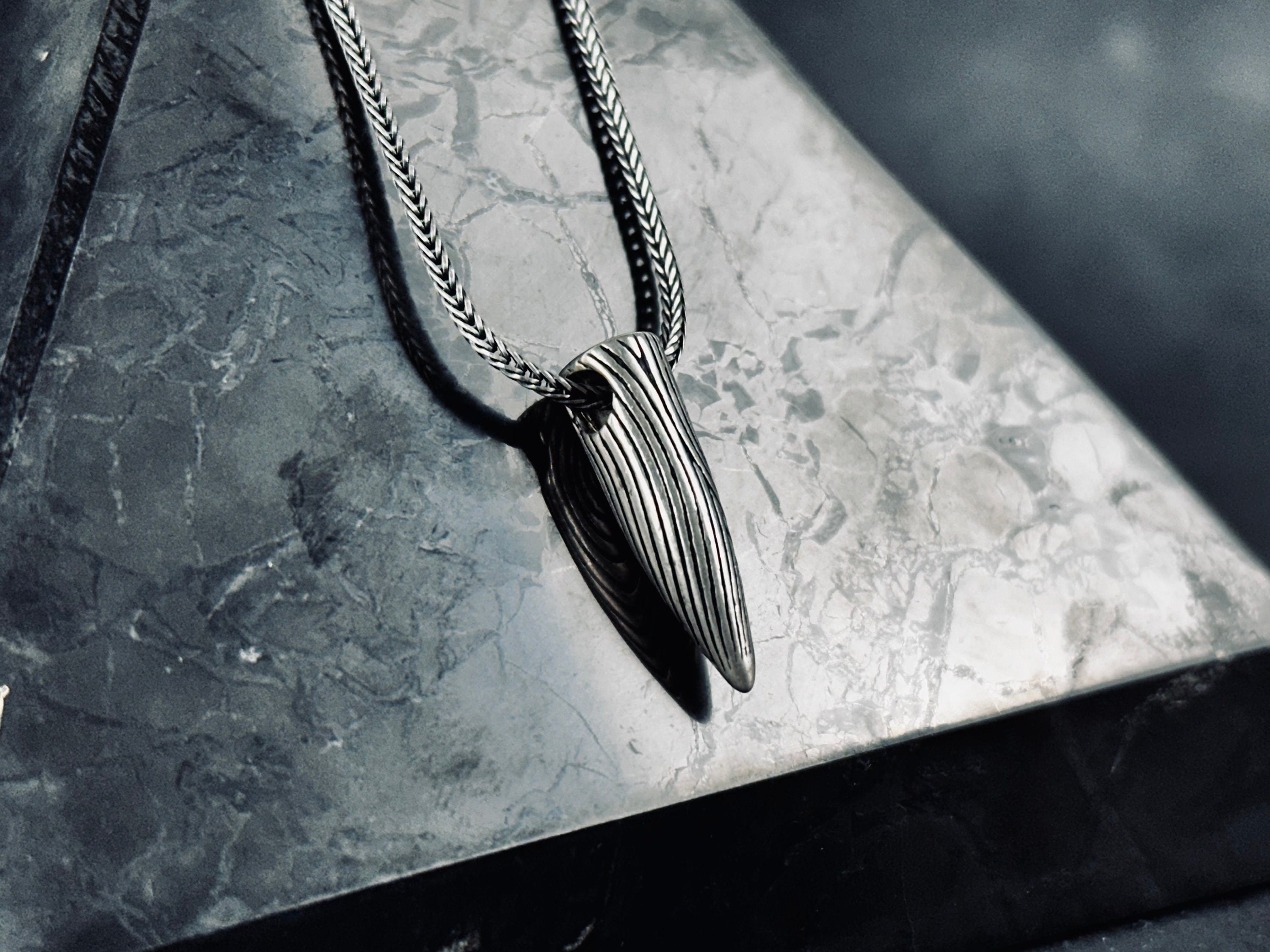 Bullet Pendant Necklace: Silver Statement Jewelry (Chain Length Options)