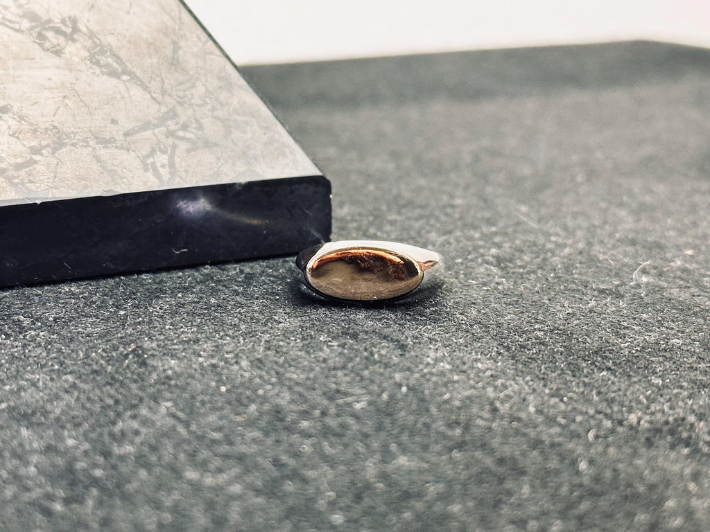 Elliptical Silver Ring: Minimalist Handmade Design (925 Sterling)