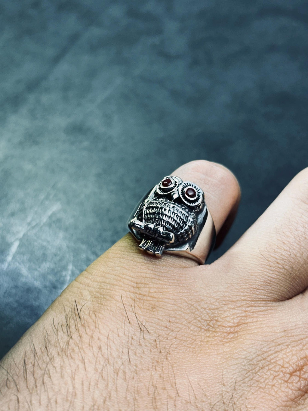 Sterling Silver Owl Ring - Handcrafted Animal Lover Jewelry