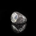 Sterling Silver Seal of Solomon Ring: Handmade Engraved Design