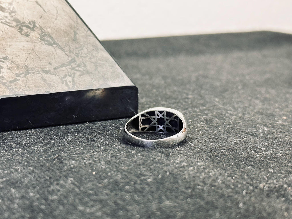 Elliptical Silver Ring: Minimalist Handmade Design (925 Sterling)
