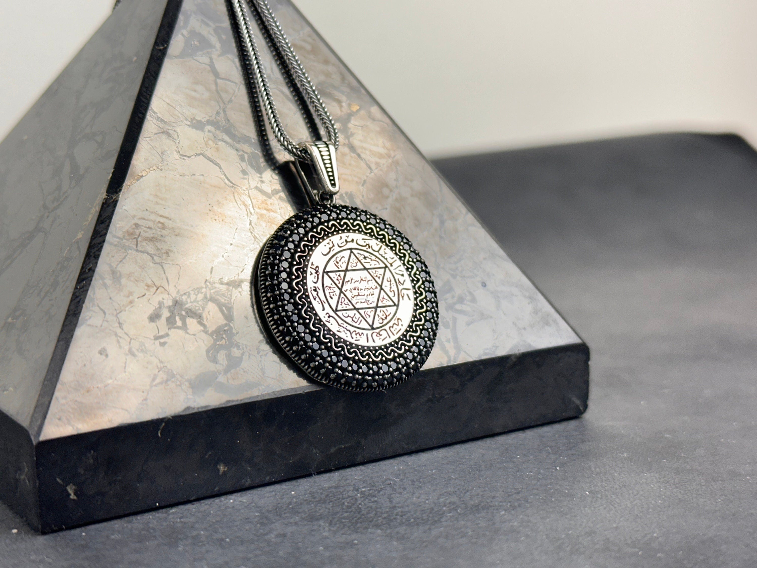 Solomon Seal Pendant: Star of David Necklace - Sterling Silver