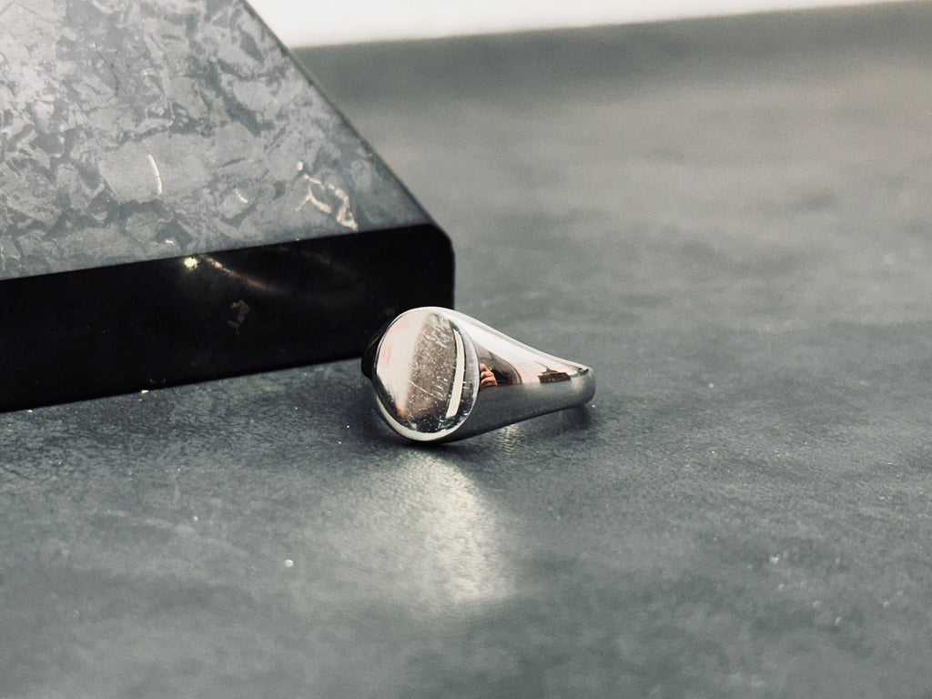 Sterling Silver Signet Ring: Personalized Initials (Men's Sizes)