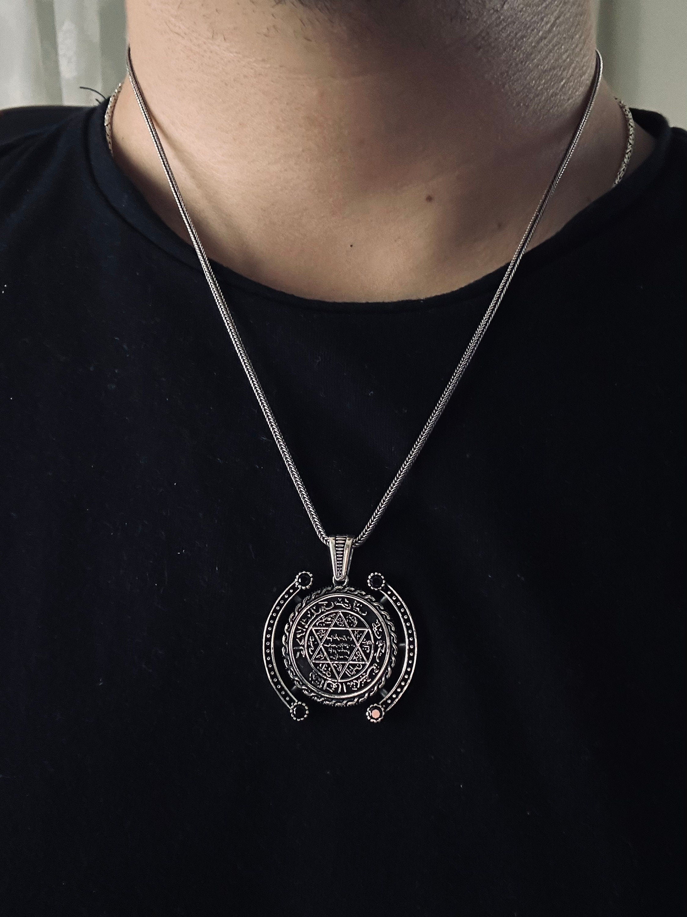 Solomon Seal Necklace, Sterling Silver Star of David (Pendant with Chain)