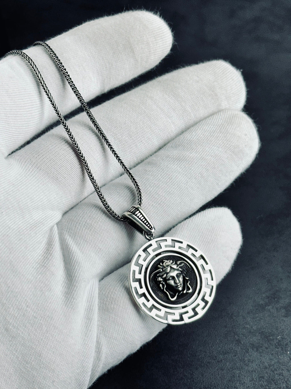 Medusa Pendant Necklace: Double-Sided Myth Design (Sterling Silver)