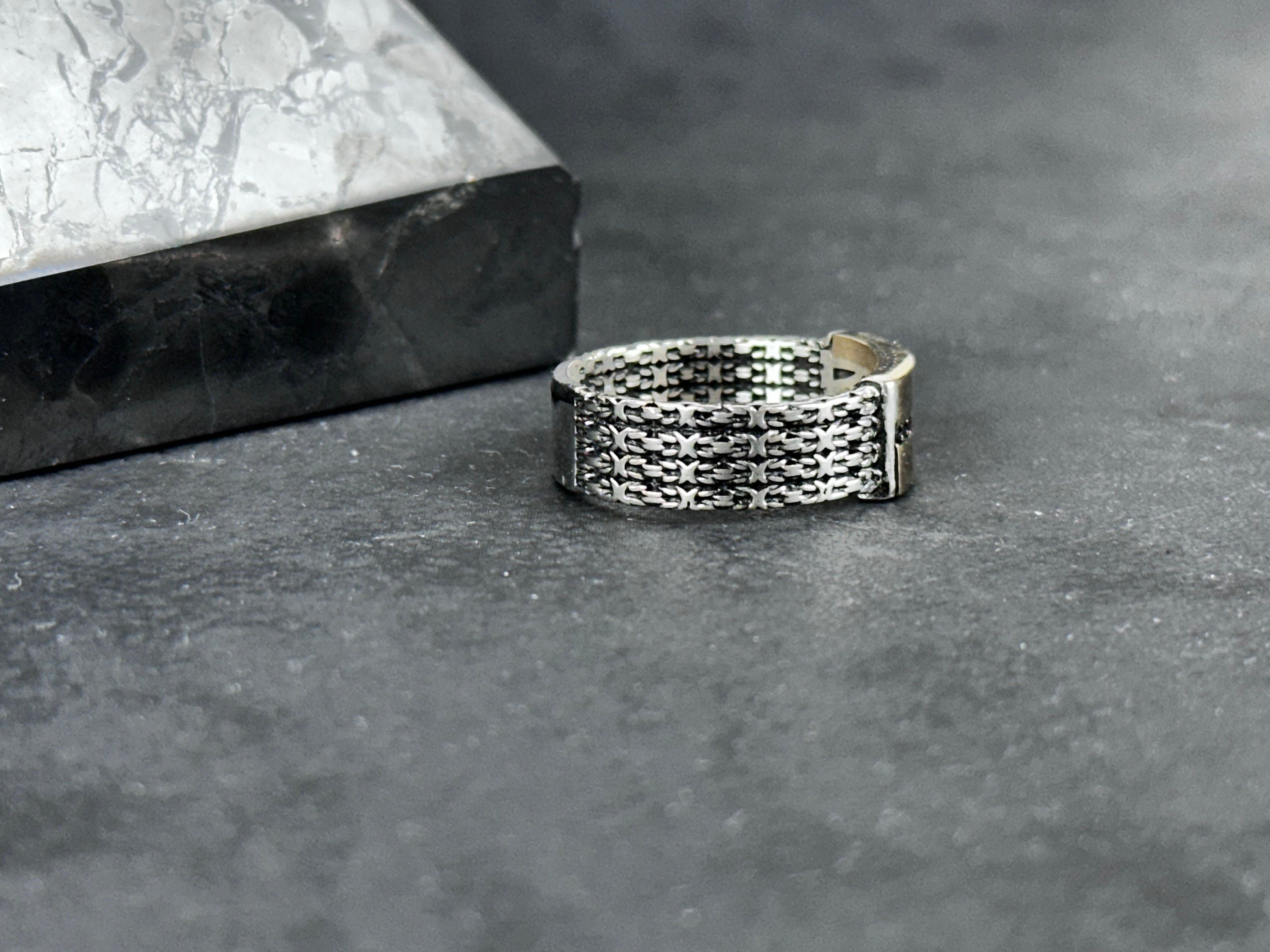 Solomon King Sterling Silver Ring, Minimalist Handmade (Adjustable)