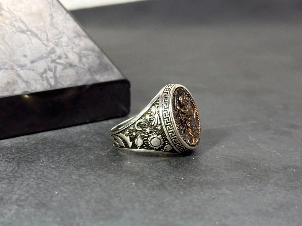 Virgo Zodiac Ring: Sterling Silver Celestial Design - Astrology Jewelry