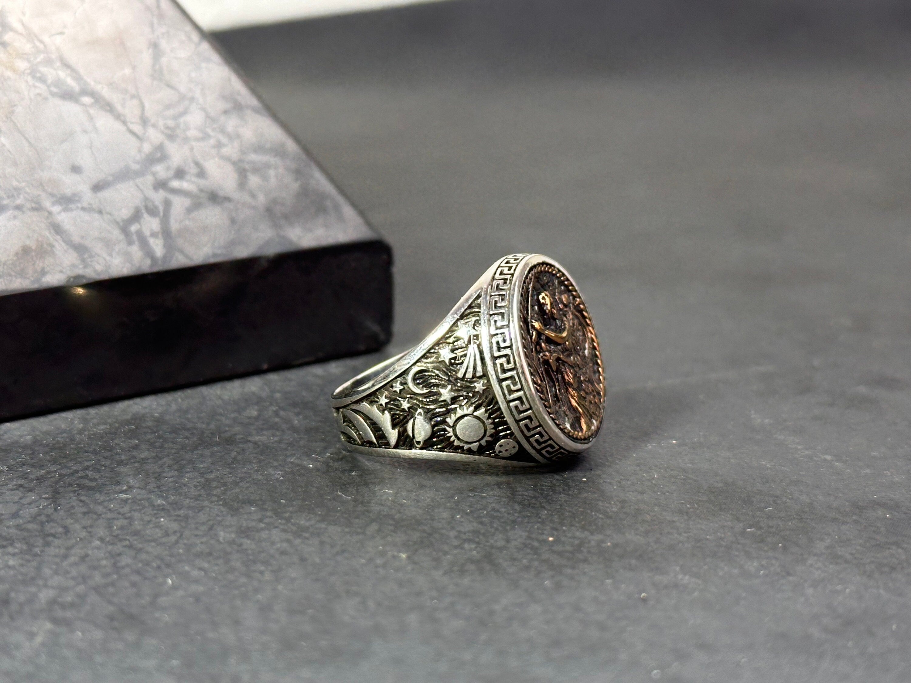 Virgo Zodiac Ring: Sterling Silver Celestial Design - Astrology Jewelry