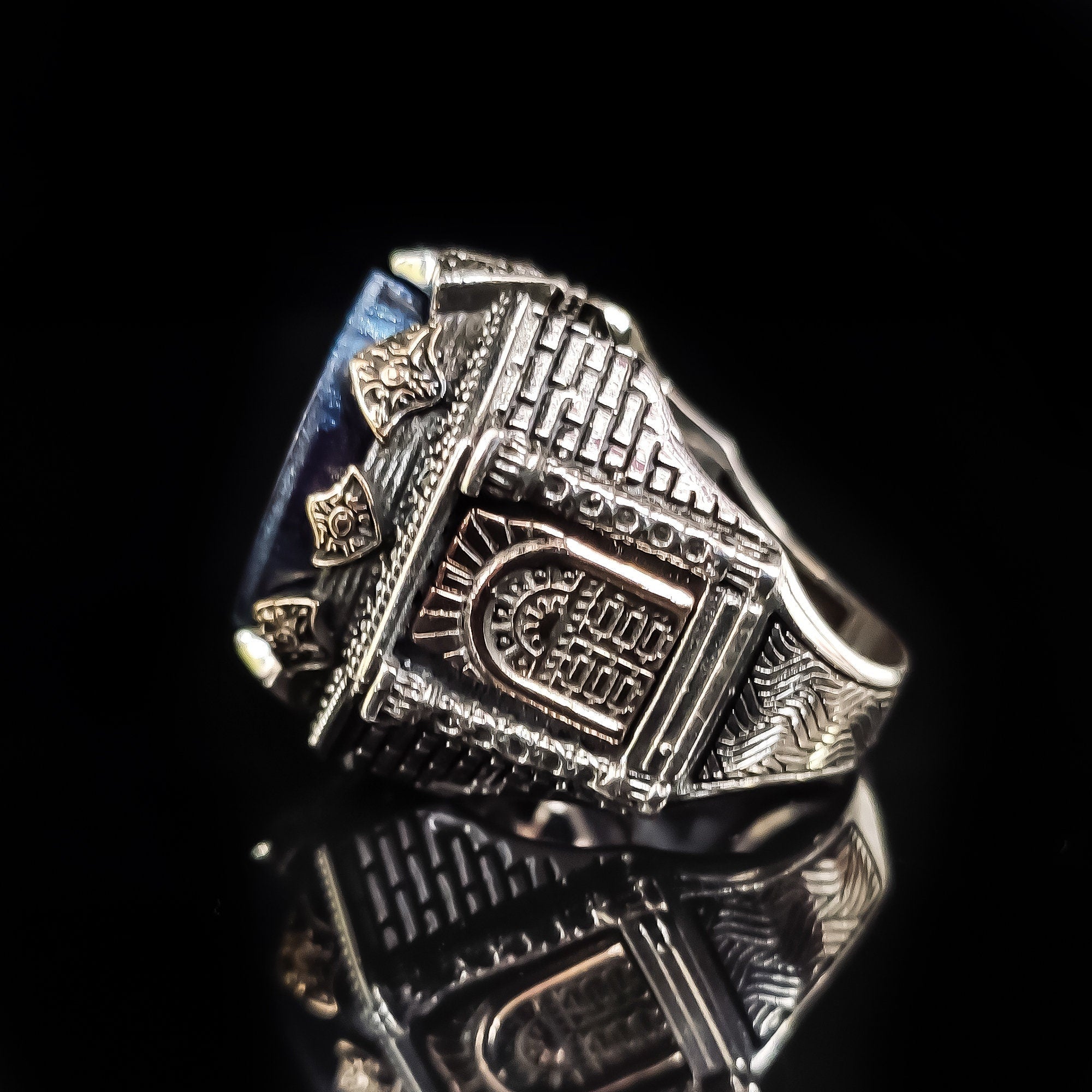 Sterling Silver Seal of Solomon Ring (Handmade, Zultanite Stone)
