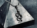 Snake Pendant Necklace: Sterling Silver Handmade - Adjustable Chain