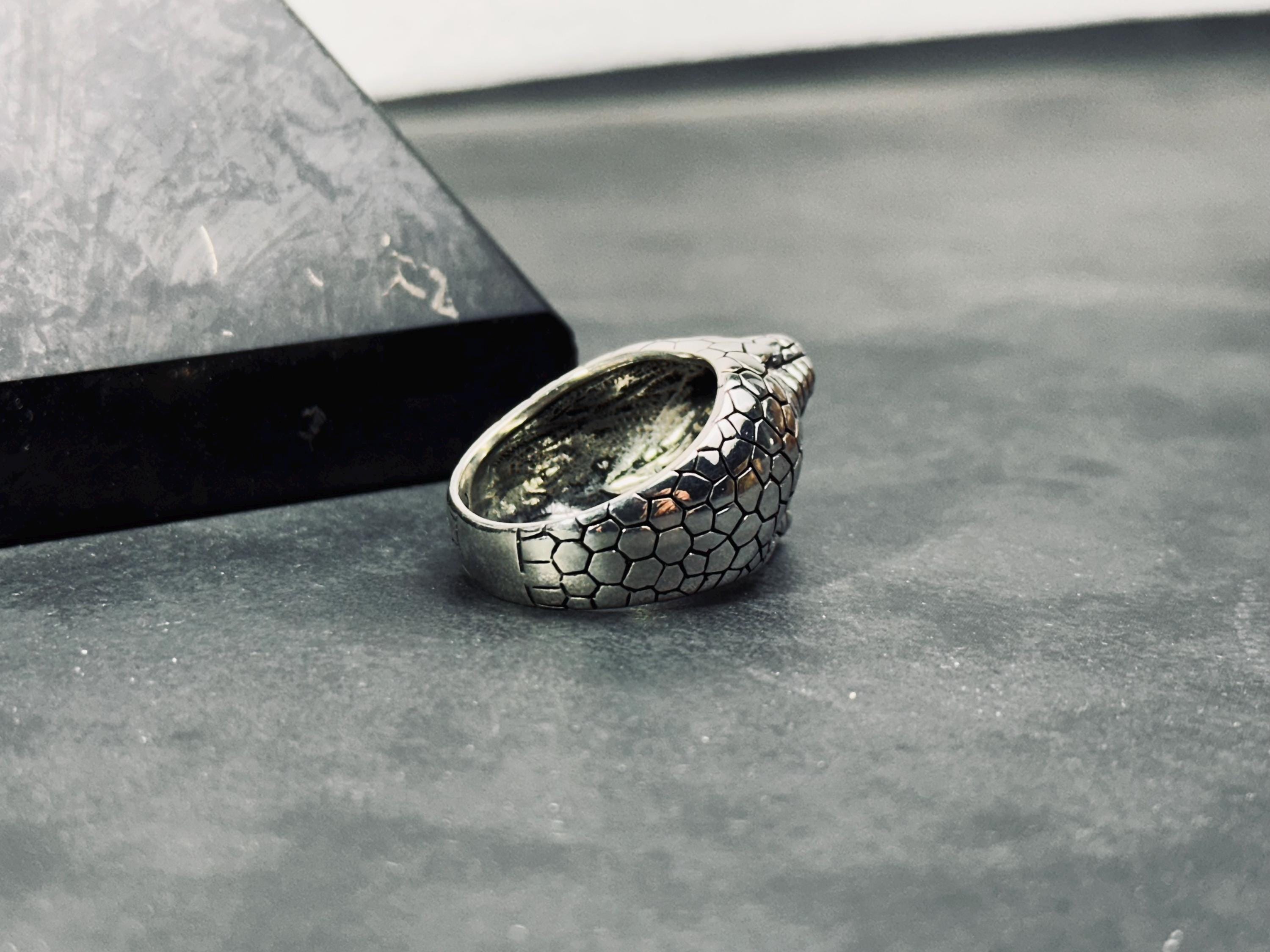 Snake Ring: Mystic Topaz Stone - Handmade Sterling Silver