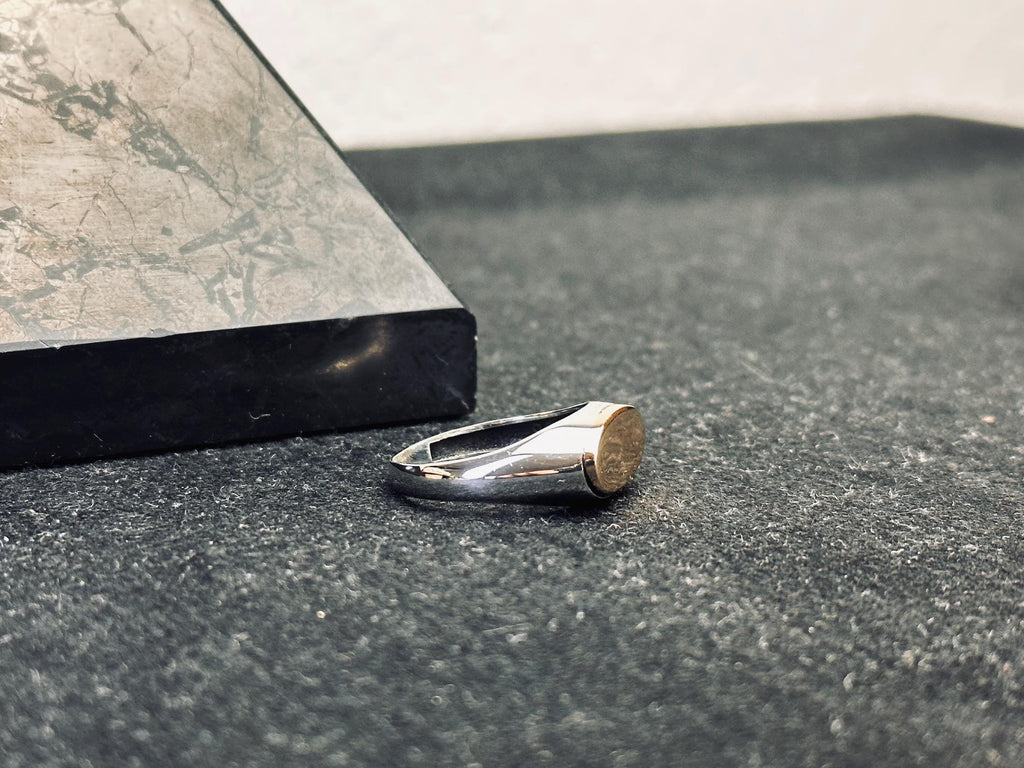 Elliptical Silver Ring: Minimalist Handmade Design (925 Sterling)