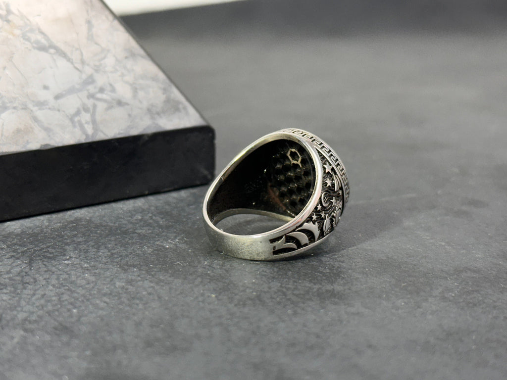 Aries Zodiac Signet Ring: Sterling Silver Astrology Jewelry
