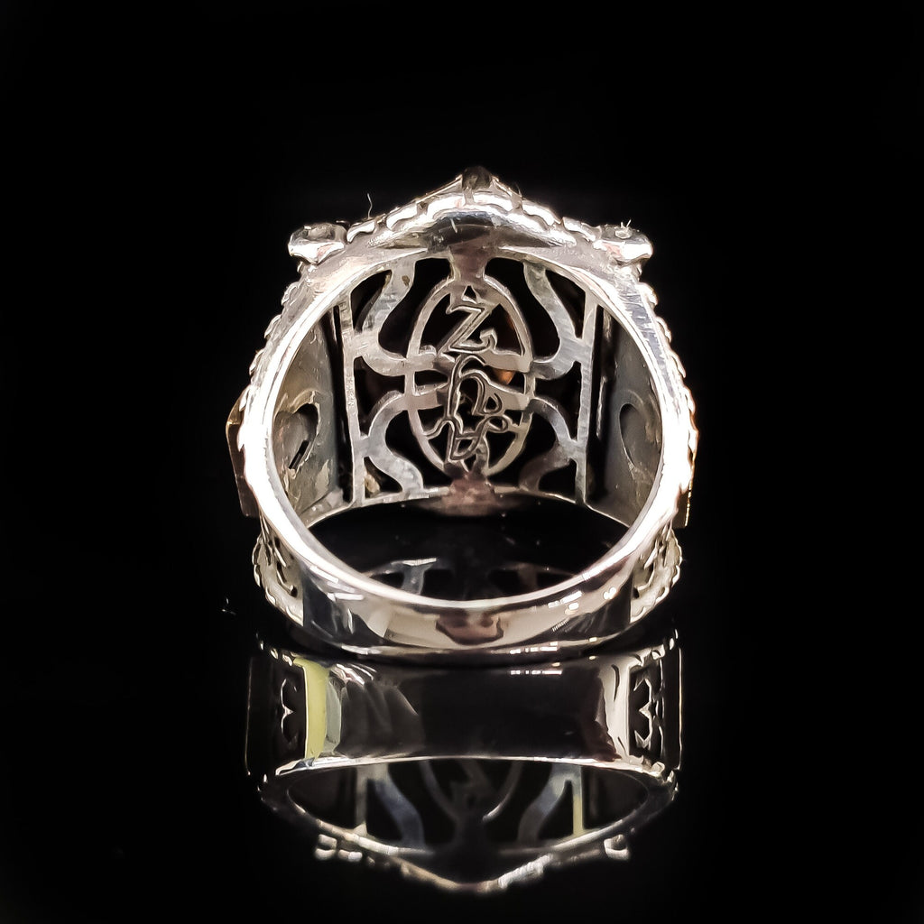 Sultanit Silver Ring, Mosque Design (Handmade, 925 Sterling)