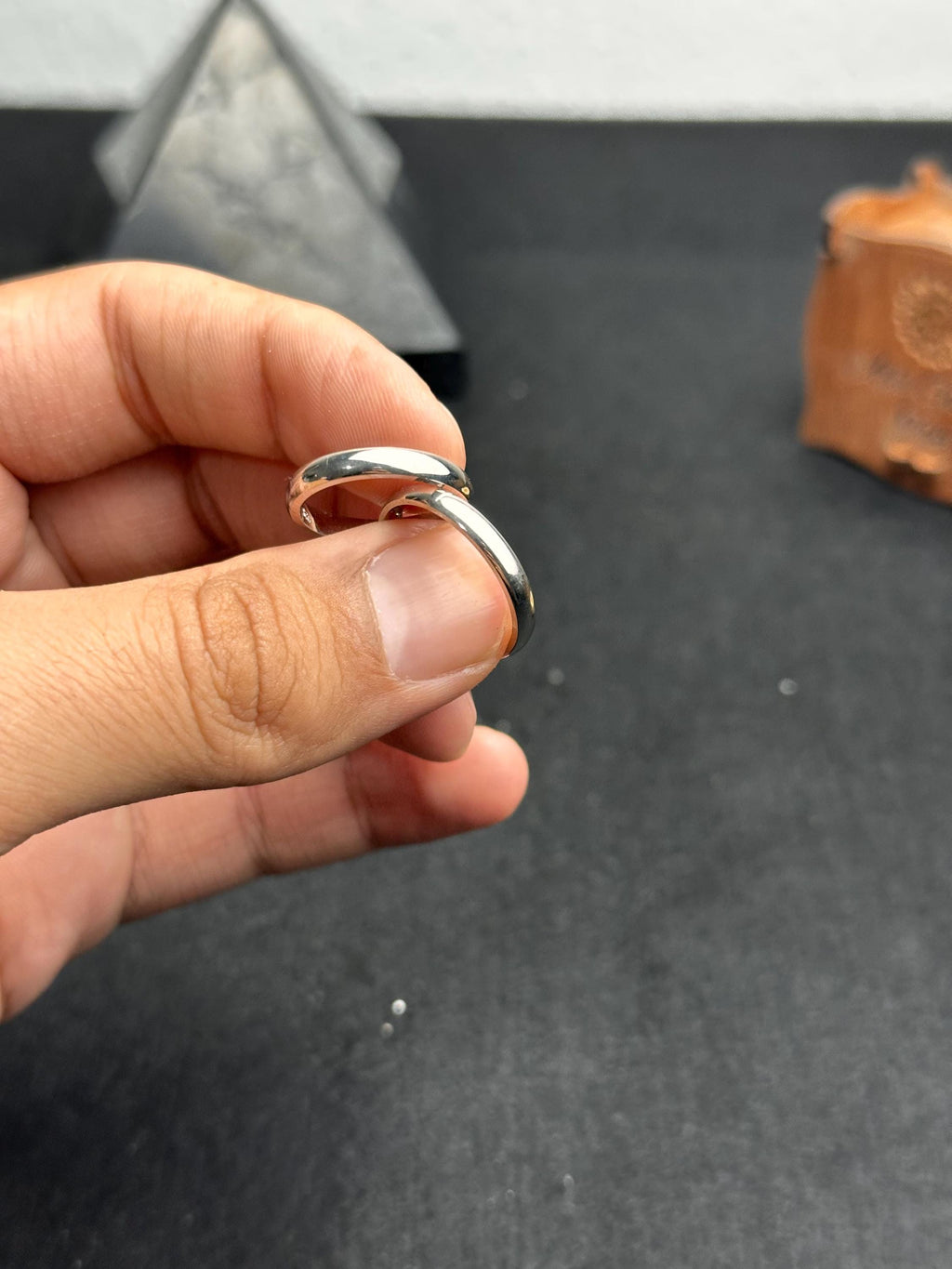 Minimalist Sterling Silver Wedding Ring: Flat Band Promise Ring