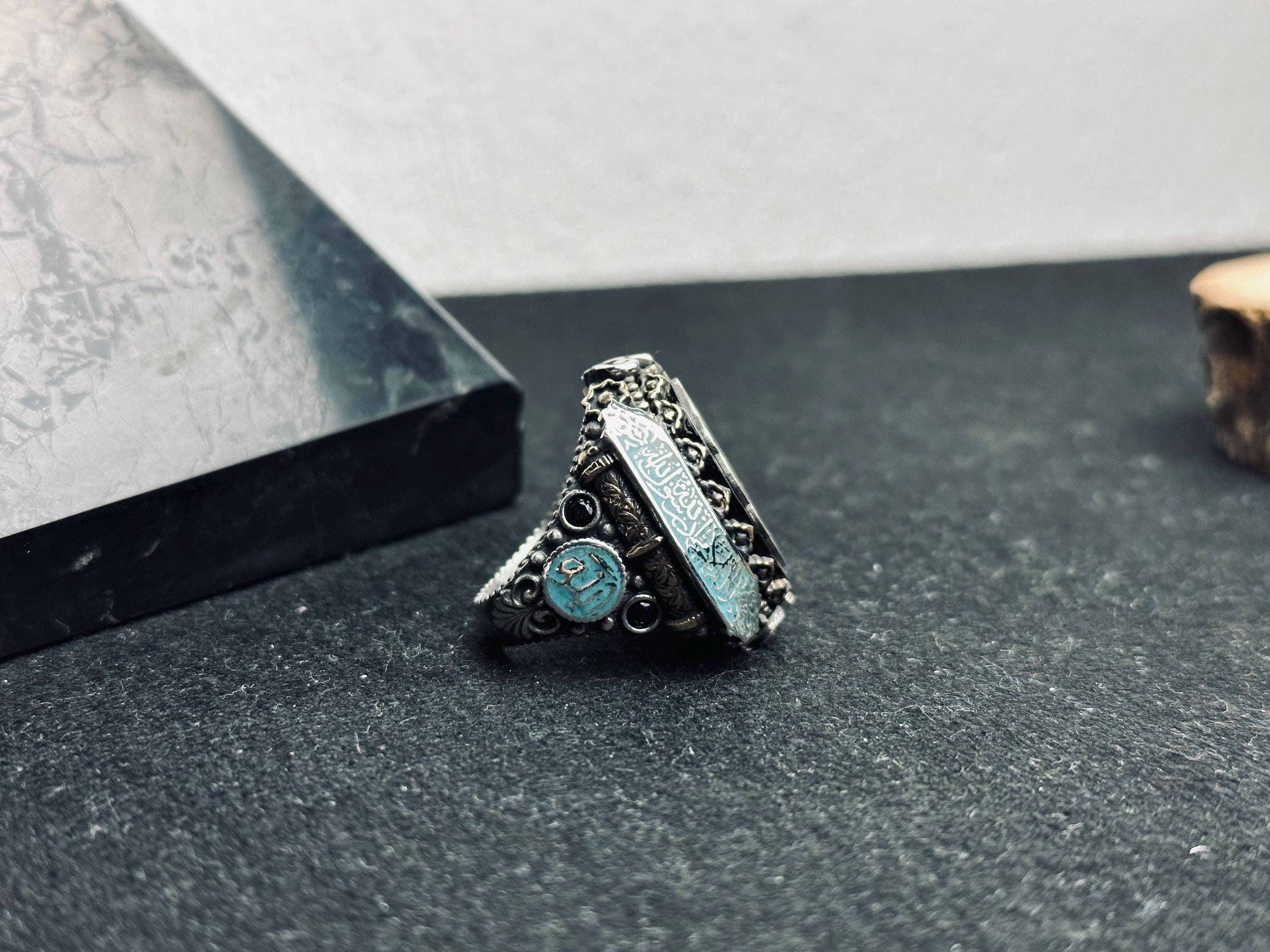 Men’s Solomon Seal Ring: Sterling Silver - Islamic Protection Jewelry