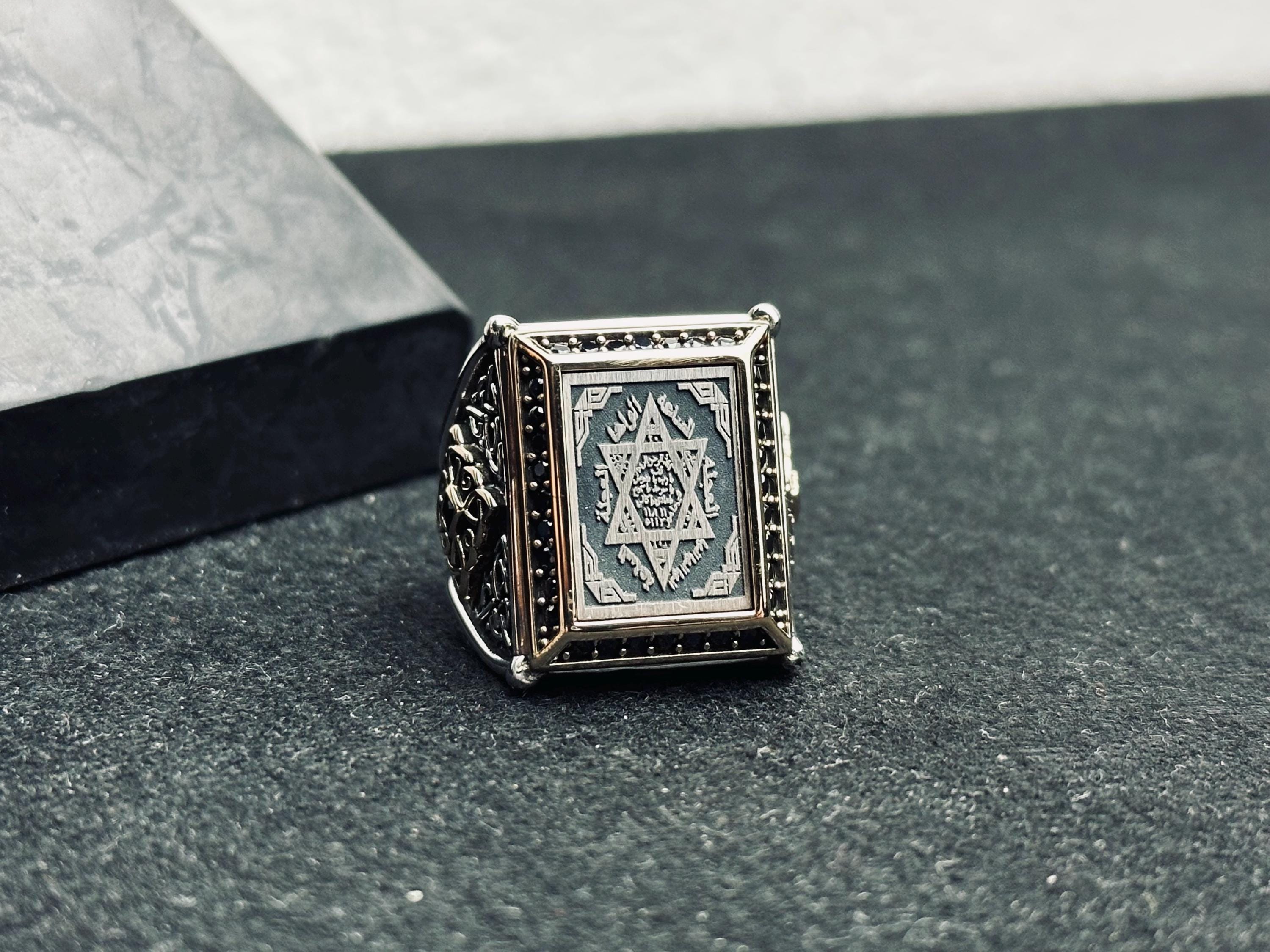 Seal of Solomon Ring: Sterling Silver Handmade - Bold Spiritual Jewelry