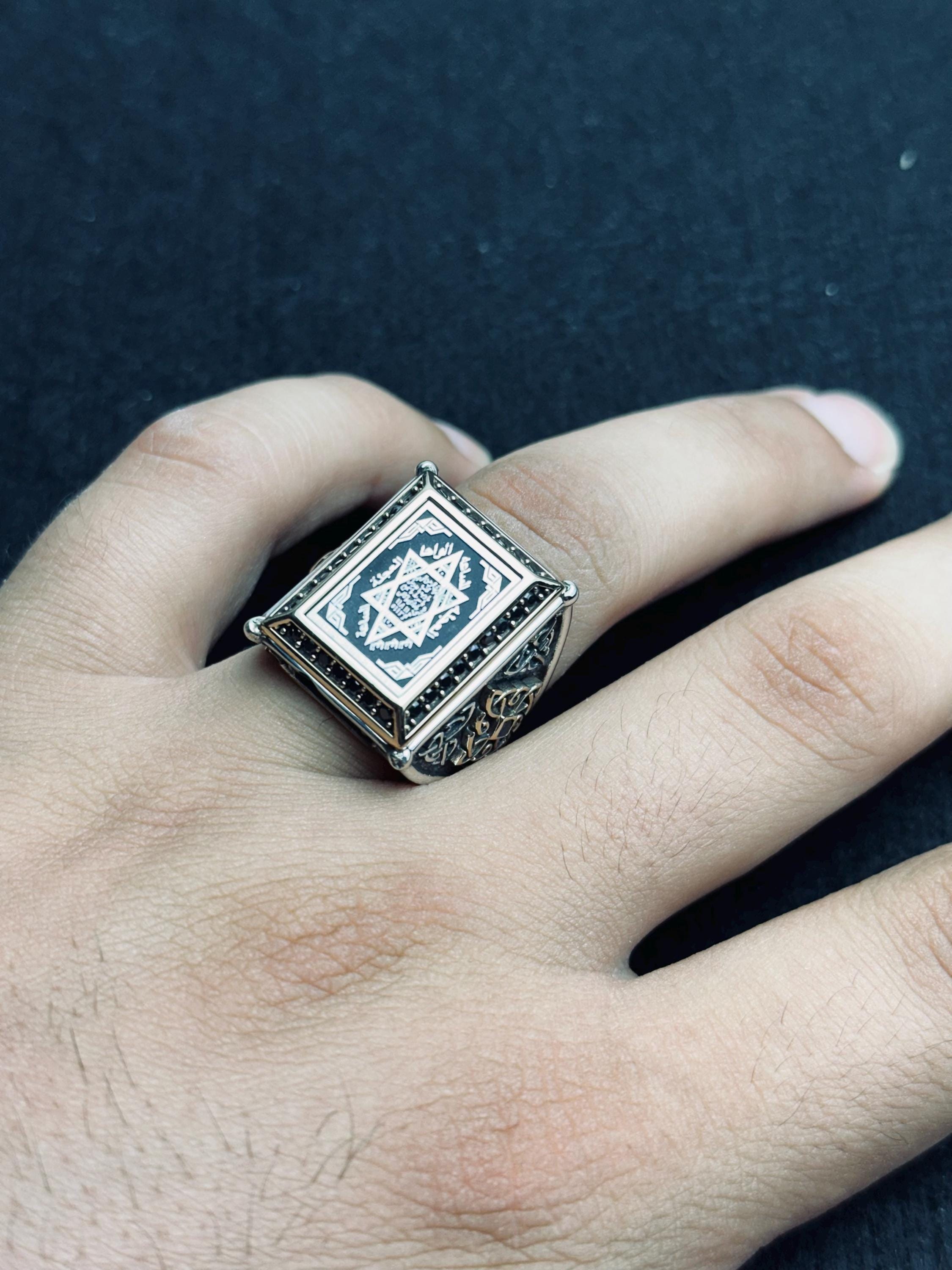 Seal of Solomon Ring: Sterling Silver Handmade - Bold Spiritual Jewelry