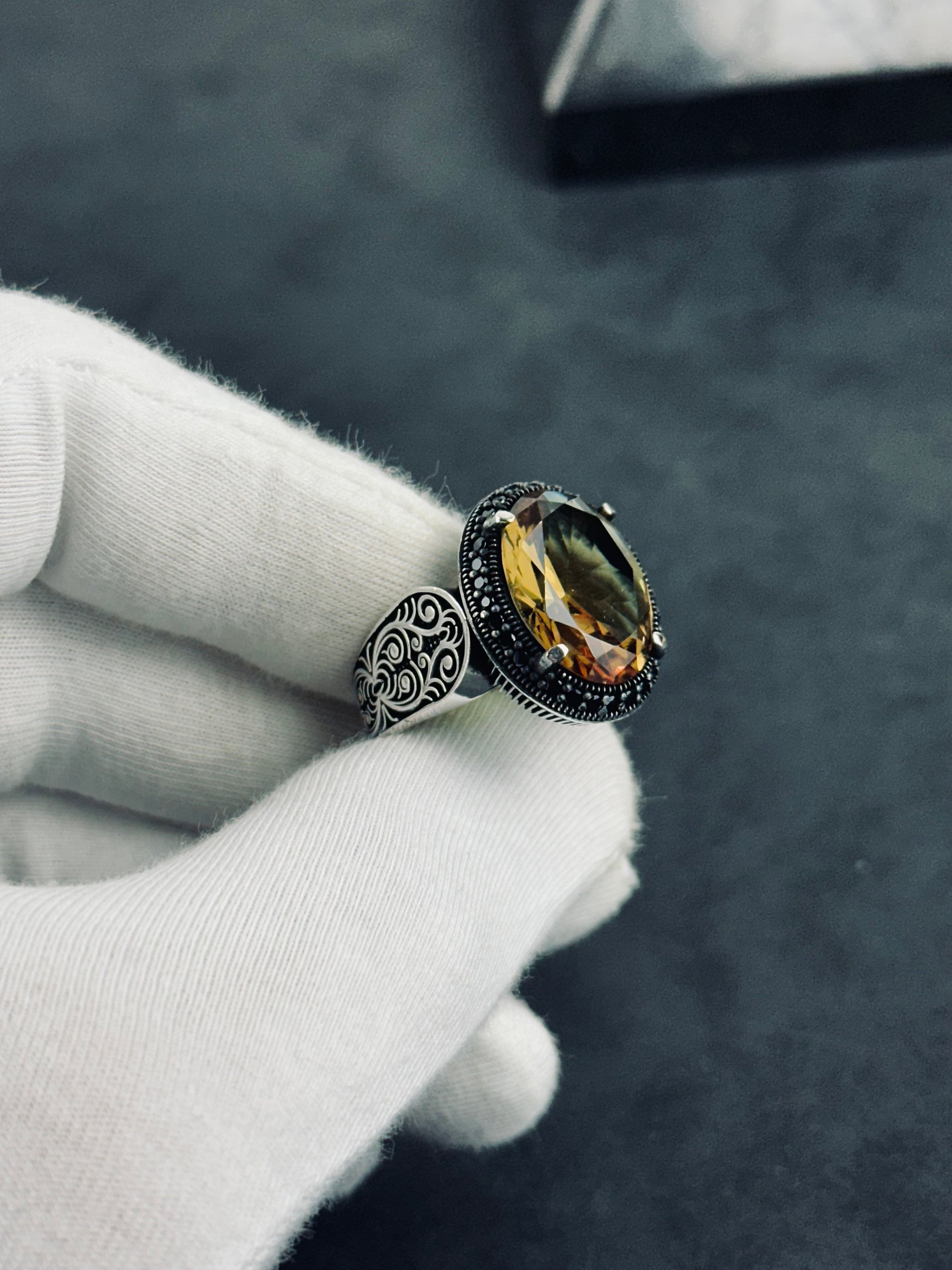 Sultanite Oval Ring - Color Changing Gemstone in Sterling Silver
