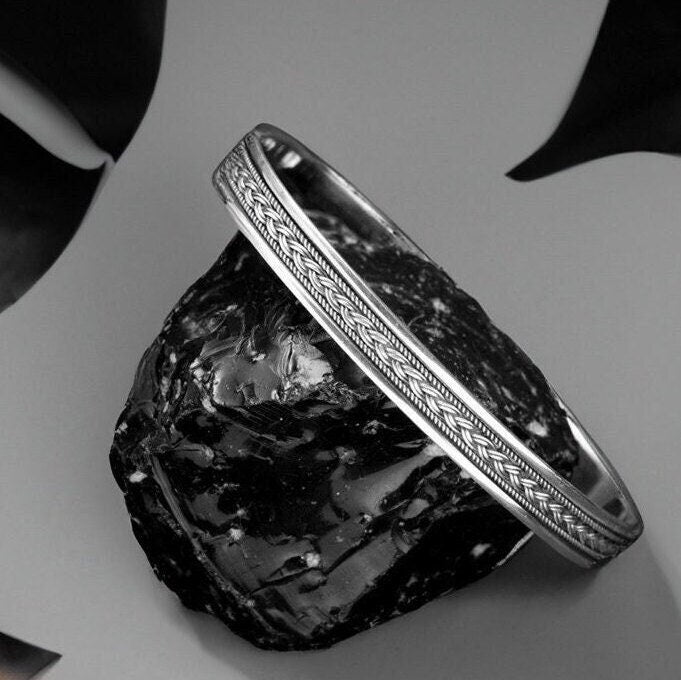 Cuff Bracelet: Sterling Silver, Custom Engraved - Unisex Style