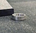 Personalized Sterling Silver Ring: Minimalist Band with Custom Engraving