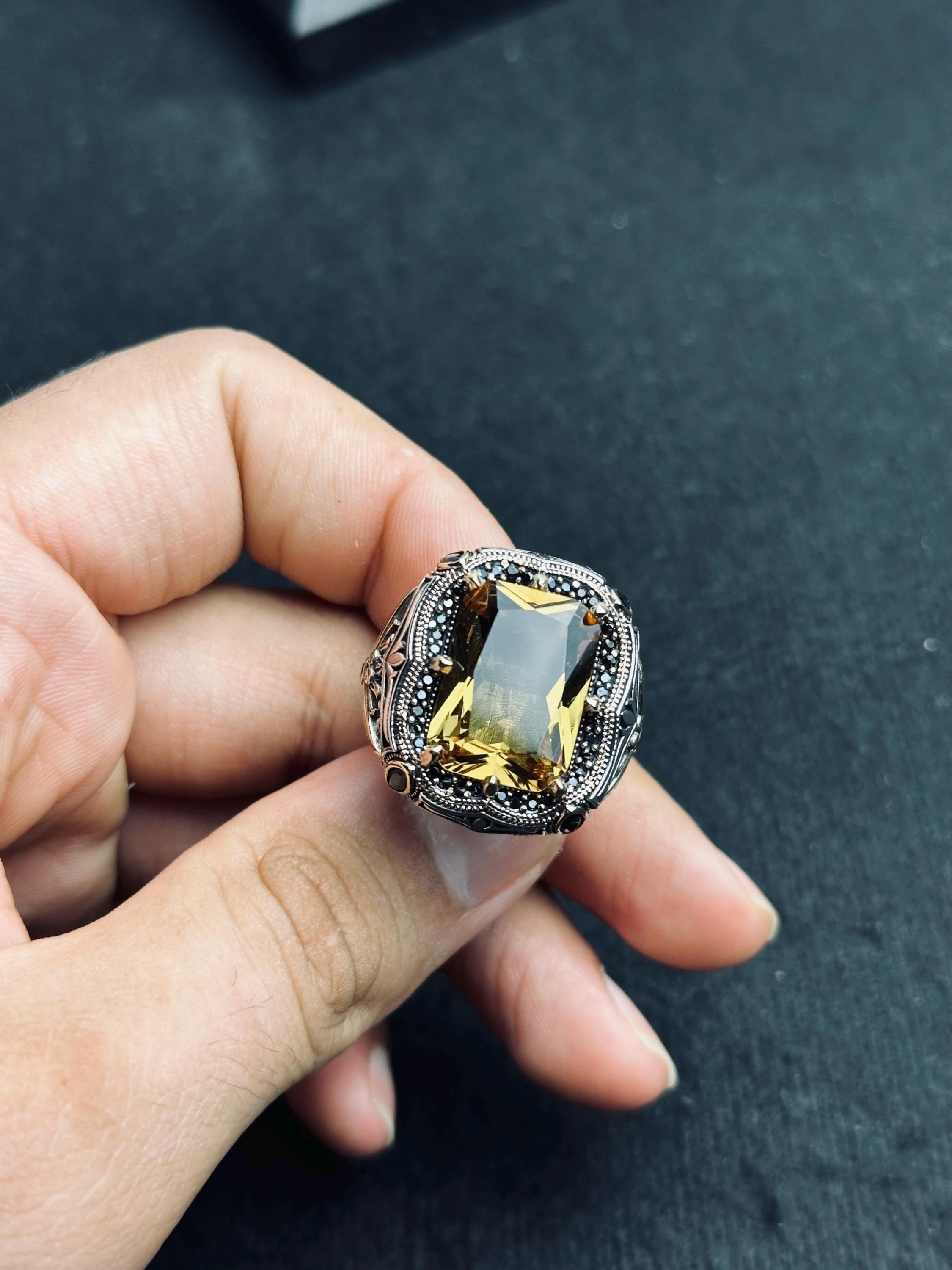Sterling Silver Sultanite Ring: Rare Color-Shift Gem (Square Cut)