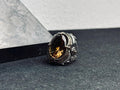 Sultanit Statement Ring: Handmade Sterling Silver with Wolf Detail