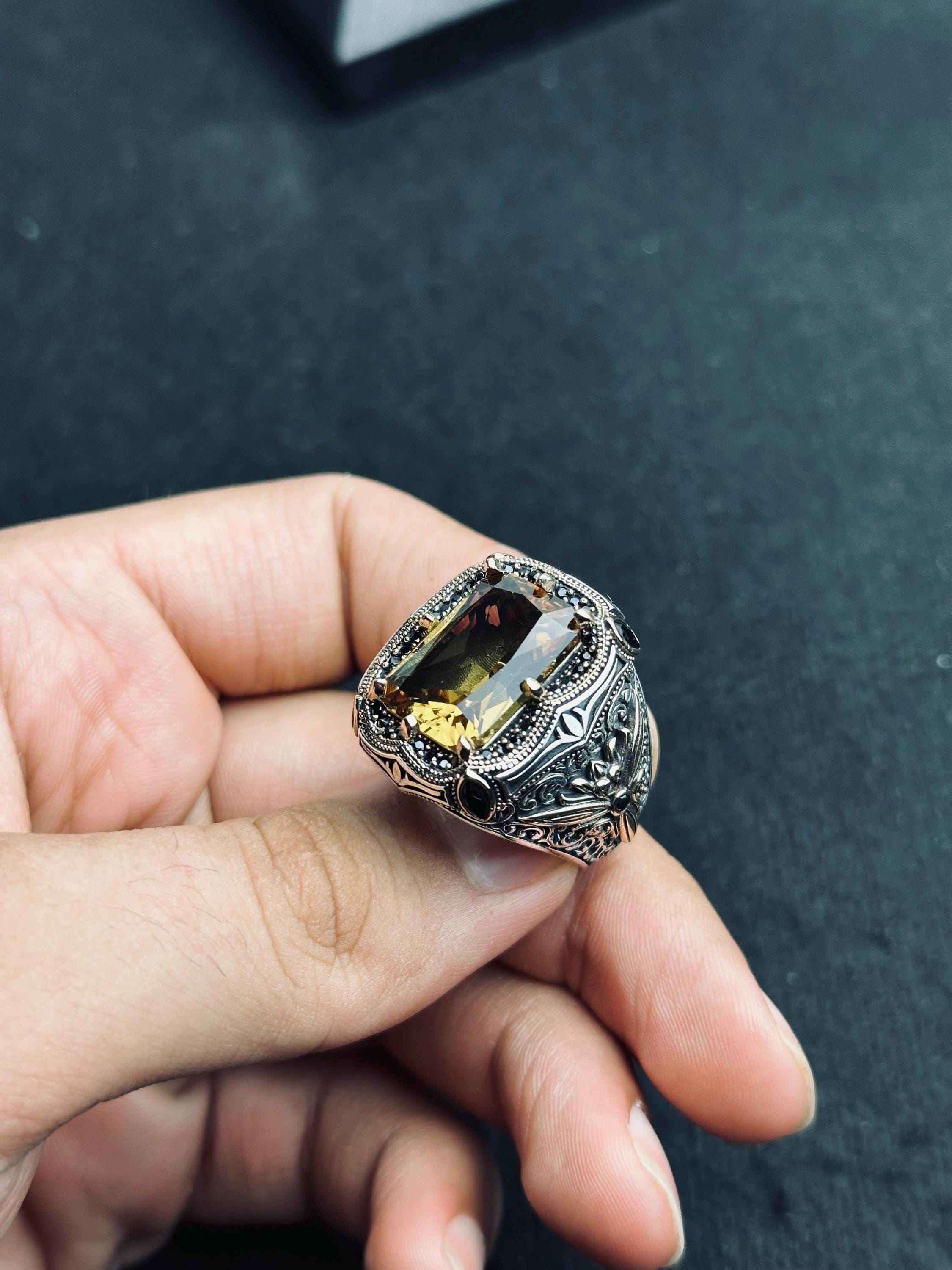 Sterling Silver Sultanite Ring: Rare Color-Shift Gem (Square Cut)