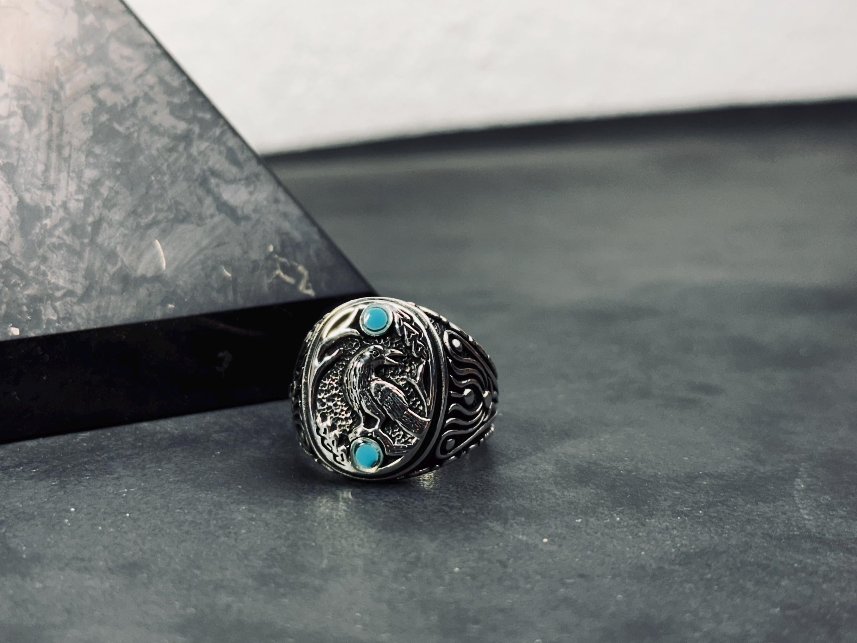 Raven Ring: Sterling Silver Tree of Life (Hand Cast, 925)