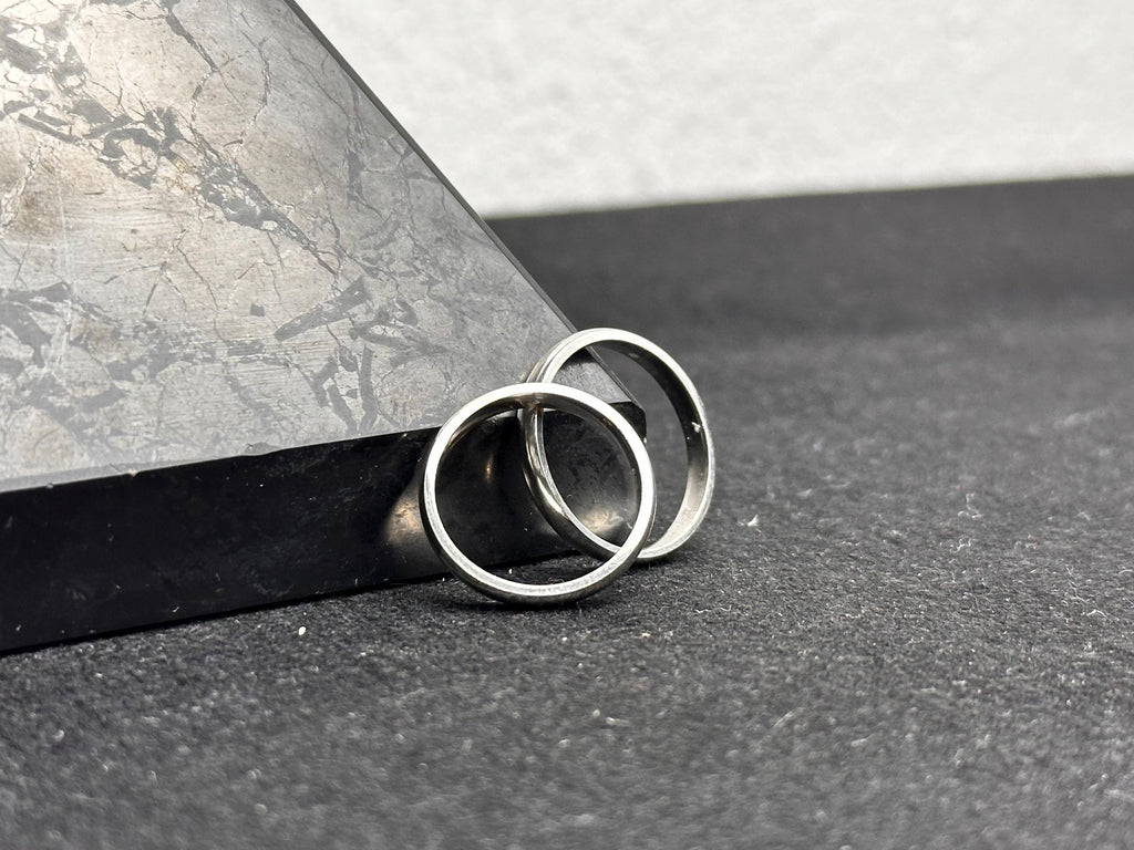 Minimalist Sterling Silver Wedding Ring: Flat Band Promise Ring