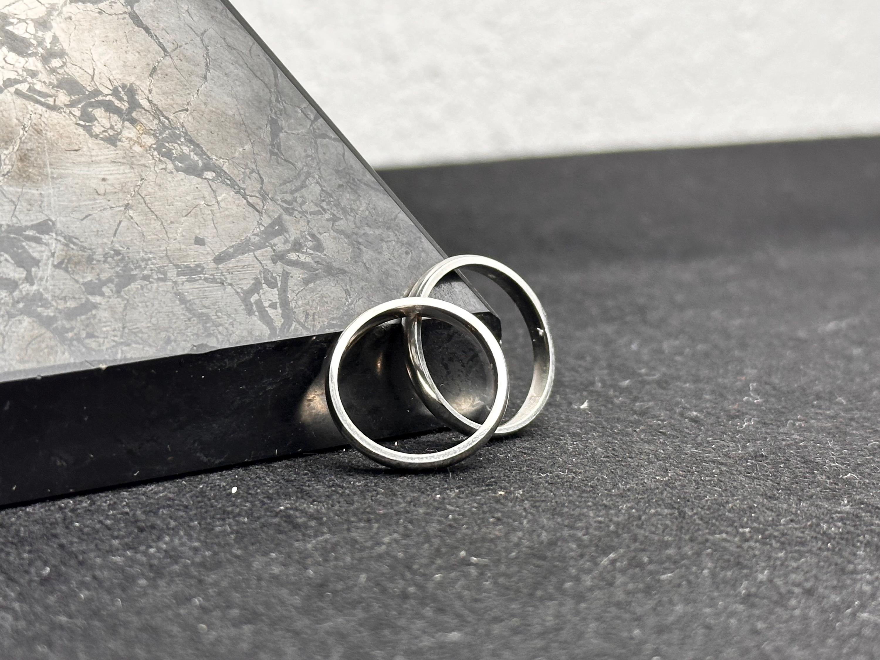 Minimalist Sterling Silver Wedding Ring: Flat Band Promise Ring