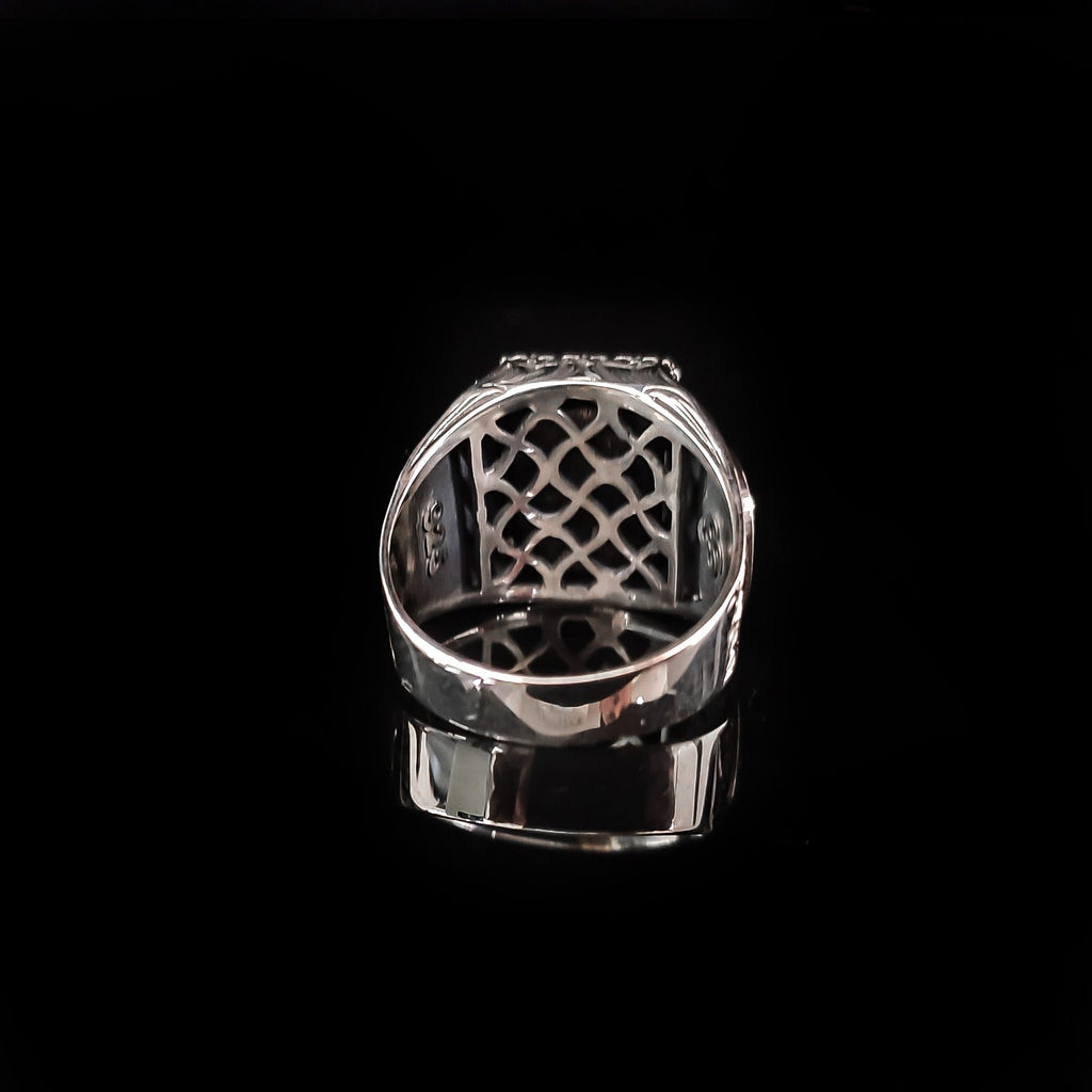 Islamic Sterling Silver Ring, Seal of Solomon Design (Men's Size)