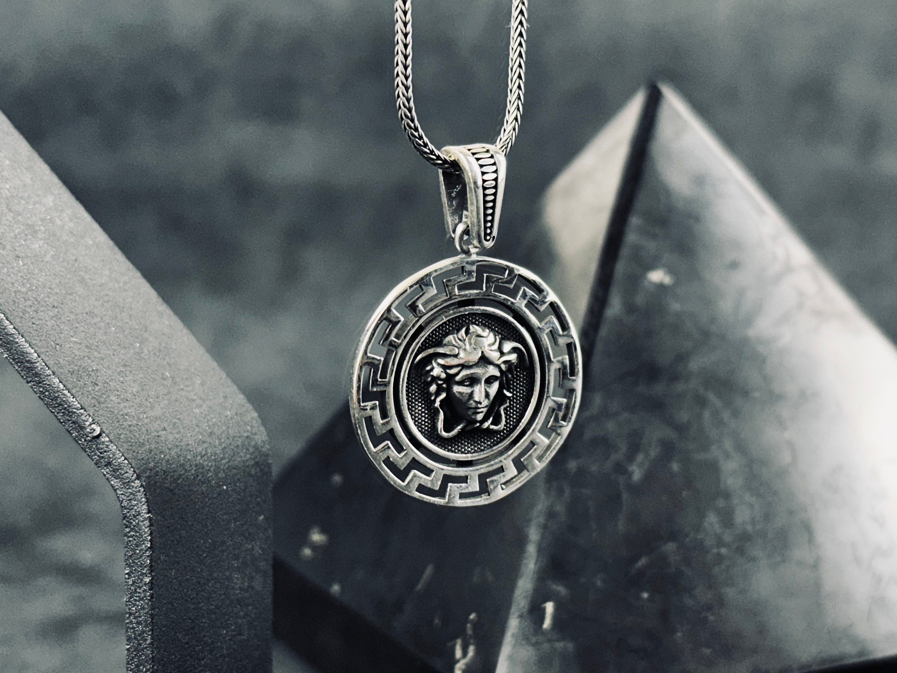 Medusa Pendant Necklace: Double-Sided Myth Design (Sterling Silver)